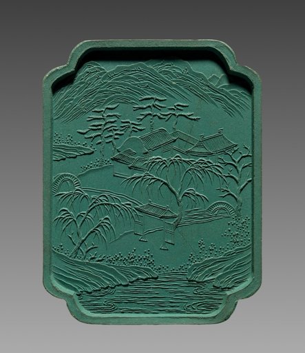Ink Stick from an Imperially Commissioned Set of Ink Stick with Images and Poems of Famous West Lake Sites
