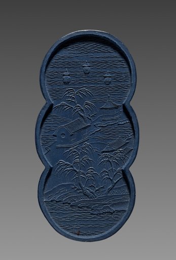 Ink Stick from an Imperially Commissioned Set of Ink Stick with Images and Poems of Famous West Lake Sites