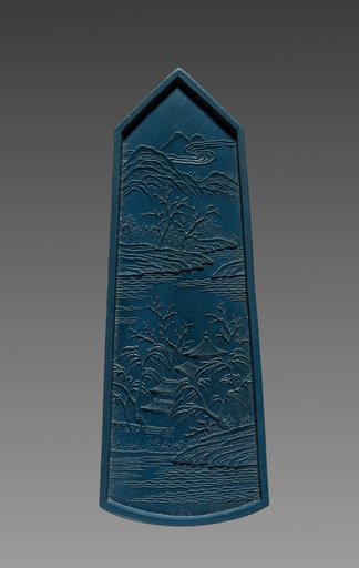 Ink Stick from an Imperially Commissioned Set of Ink Stick with Images and Poems of Famous West Lake Sites