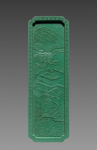 Ink Stick from an Imperially Commissioned Set of Ink Stick with Images and Poems of Famous West Lake Sites