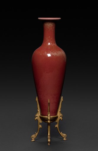 Bottle with Peach Bloom Glaze