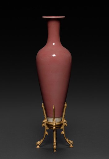 Bottle with Peach Bloom Glaze
