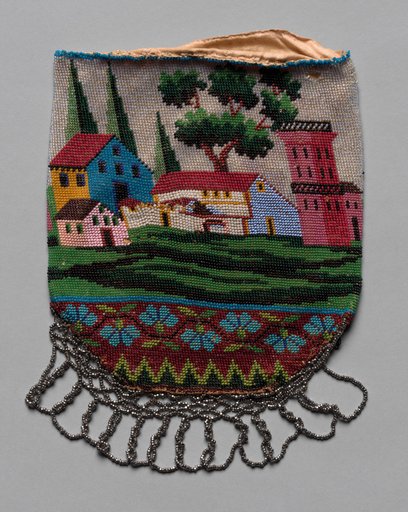 Beaded Bag (landscape scene)