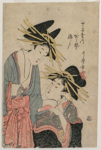The Courtesans Karagoto and Nishikido of Chojiya