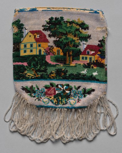 Beaded Bag (landscape scene)