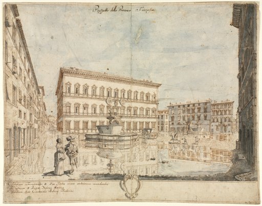 Eighteen Views of Rome: The Piazza Farnese (recto)