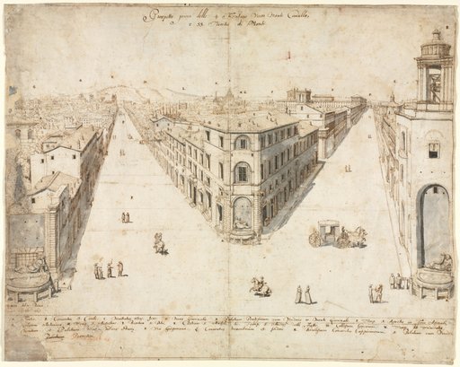 Eighteen Views of Rome: The Quattro Fontane Looking Toward Monte Cavallo