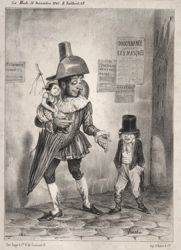 Pochades de carnaval: Vois-tu, si ton maître est bien content de toi et si tu as le prix de sagesse cette année! je te laisserai deguiser en paillasse! ...l'année prochaine!!