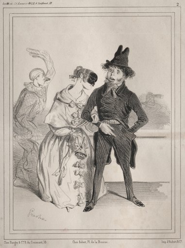 Pochades de carnaval: C'est singulier! elle me dit que je suis Philibert Désormeaux, et que je passe pour un imbecile!! ....où diable à-t-elle sù cela?