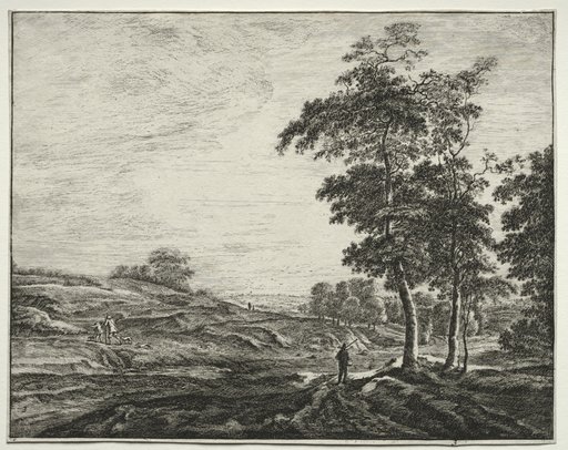 Six views in the Wood of the Hague: Plate 3, Peasant Seen from the Back