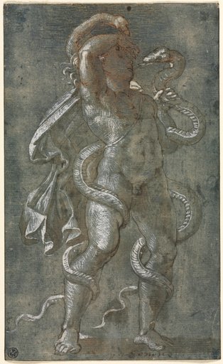 Man Entwined by Two Snakes