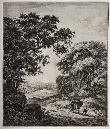 Six large upright landscapes with scenes from the Old Testament