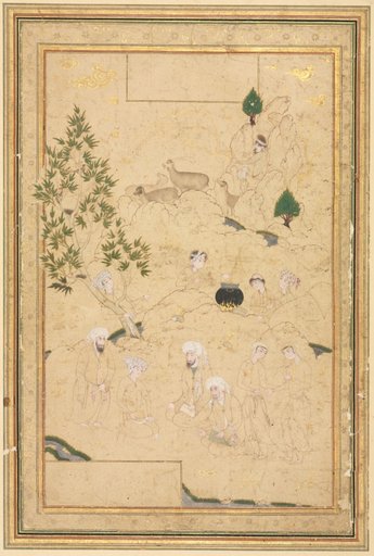 Picnic in the Mountains; Single Page Illustration