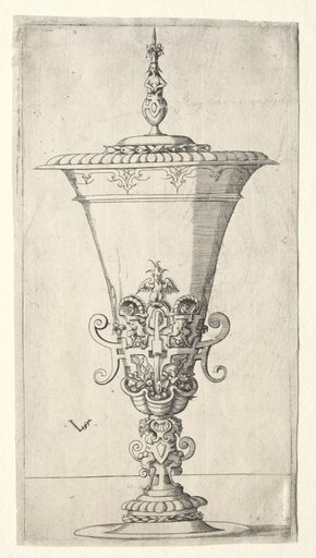 Covered Cup with Satyrs