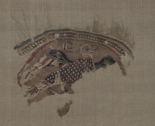 Fragmentary roundel with eagle in gold ground