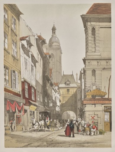 Picturesque Architecture in Paris, Ghent, Antwerp, Rouen: Rue de la Crosse Horlogue, Rouen, France