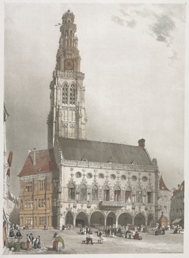 Picturesque Architecture in Paris, Ghent, Antwerp, Rouen: L'Hôtel de Ville, Arras, France