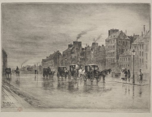 A Winter Morning on the Quai de l'Hôtel -Dieu