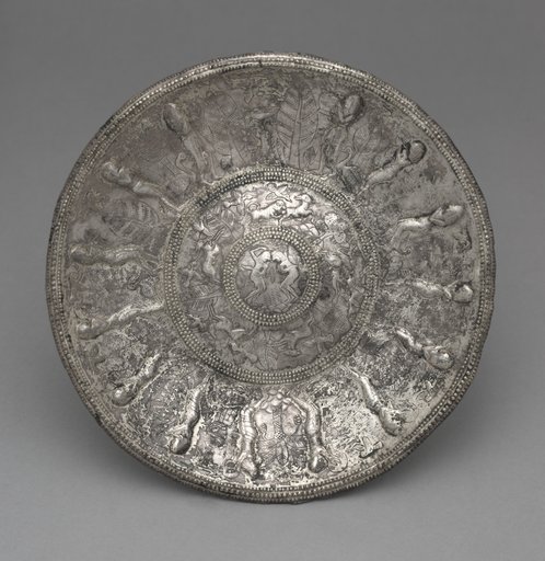 Dish with Tambourine Players