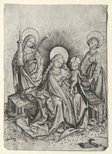 Madonna and Child in a Garden between St. Barbara and st. Dorothy