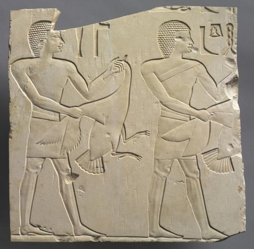 Prophet and Lector-Priest with Offerings of Live Geese