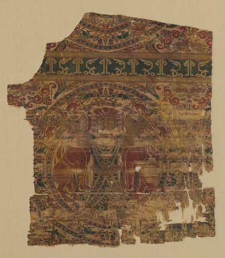 Fragment with Lion Strangler from a Dalmatic of Saint Bernard Calvo