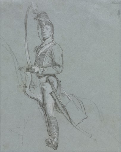 A Hussar Officer on Horseback