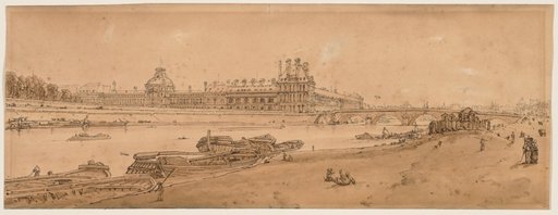 A Selection of Twenty of the Most Picturesque Views in Paris: View of the Tuilleries and Bridge taken from Quay d'Orsay