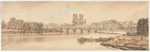 A Selection of Twenty of the Most Picturesque Views in Paris: View of Pont de la Tournelle and Notre Dame taken from the Arsenal