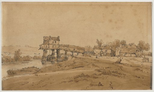 A Selection of Twenty of the Most Picturesque Views in Paris: The Watermill above the Bridge at Charenton