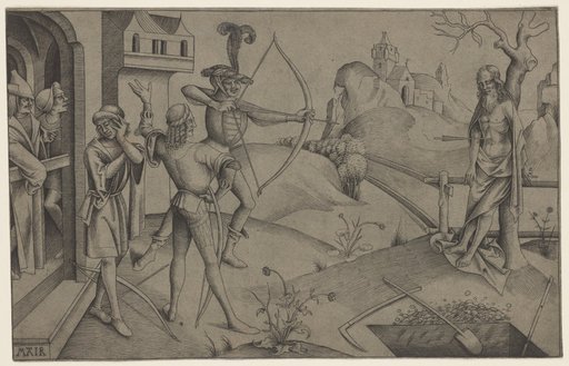 The King's Sons Shooting at their Dead Father's Body