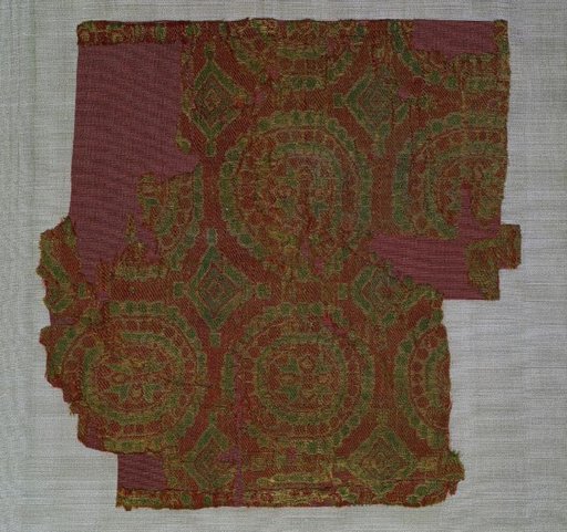 Samite with roundels of rosettes
