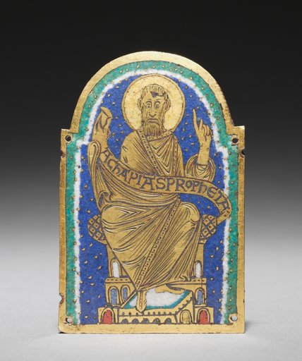 Plaque with Seated Prophet from a Reliquary Shrine: Achapias (Obadiah)