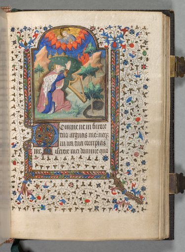 Book of Hours (Use of Paris): Fol. 77r, David