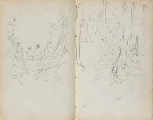 Italian Sketchbook: Venetian Harbor View (page 31 & 32)