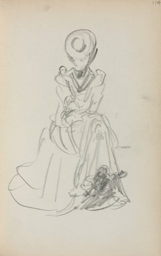Italian Sketchbook: Seated Woman (page 114)