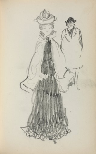 Italian Sketchbook: Standing Woman and Man (page 125)