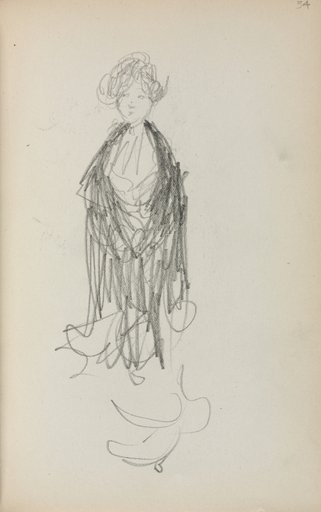 Italian Sketchbook: Standing Woman with Shawl (page 54)