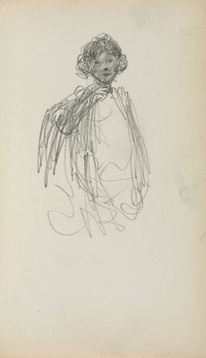 Italian Sketchbook: Woman, waist length (page 217)