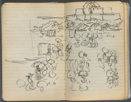 Sketchbook, page 112 & 113: Beach View