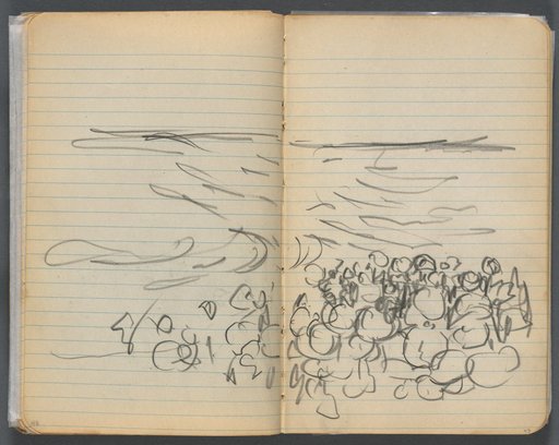 Sketchbook, page 048 & 49: Beach View