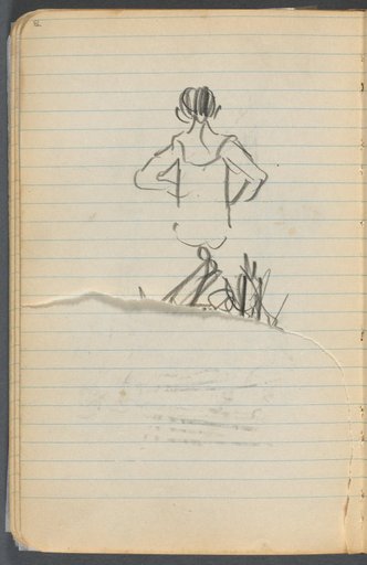 Sketchbook, page 073: Male Figure seen from the back