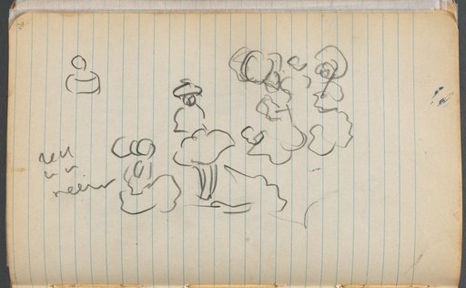 Sketchbook, page 076: Figures with Notes