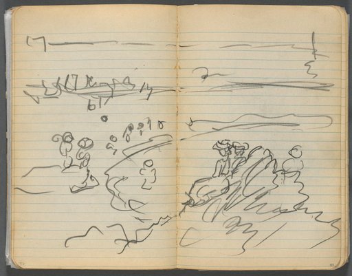 Sketchbook, page 082 & 83: Beach View