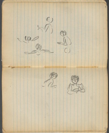 Sketchbook, page 094 & 95: Swimming Figures