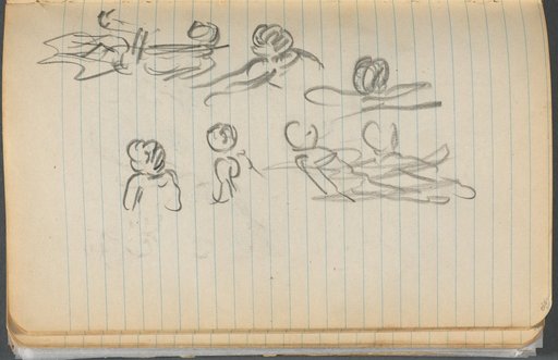 Sketchbook, page 096: Swimming Figures