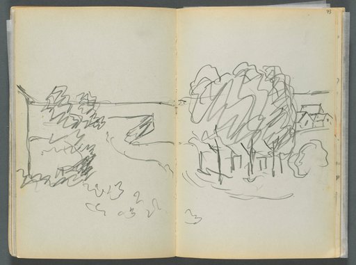 Sketchbook- The Granite Shore Hotel, Rockport, page 072 & 73: Town View