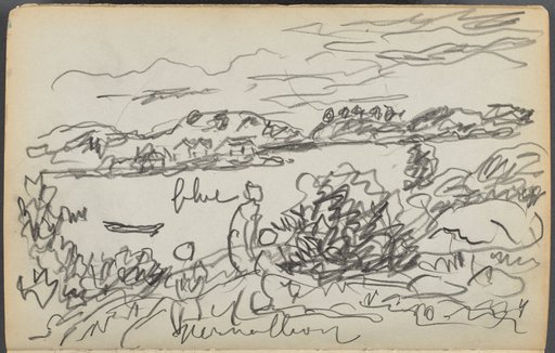Sketchbook- The Granite Shore Hotel, Rockport, page 020: Harbor View