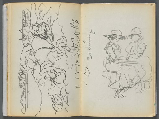 Sketchbook- The Granite Shore Hotel, Rockport, page 134 & 135: "Evening"