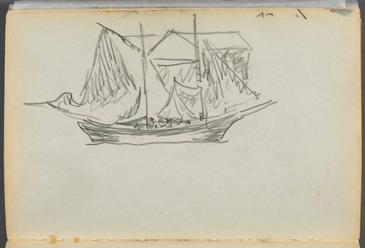 Sketchbook- The Granite Shore Hotel, Rockport, page 098: Sailboat
